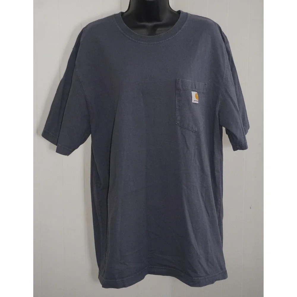 Carhartt Large Blue Cotton K87 Pocket T-Shirt Original Fit